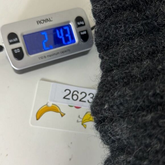 Laundromat Sweater Womens Large Cardigan Fair Isle Full Zip 100% Wool Gray - Picture 10 of 10